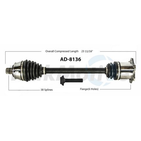 SURTRACK AXLE Cv Axle Shaft, Ad-8136 AD-8136